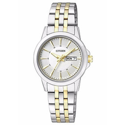 Đồng Hồ Nữ Citizen Dây Thép Không Gỉ EQ0608-55A - Mặt Trắng