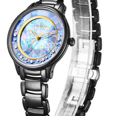 Đồng Hồ Nữ Citizen Đính Kim Cương Dây Thép Không Gỉ EM0386-51N - Mặt Xà Cừ (Sapphire)