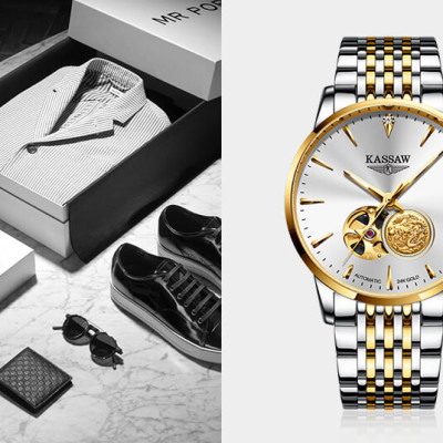 Đồng hồ nam chính hãng KASSAW K555-1 (Mạ vàng 24k)