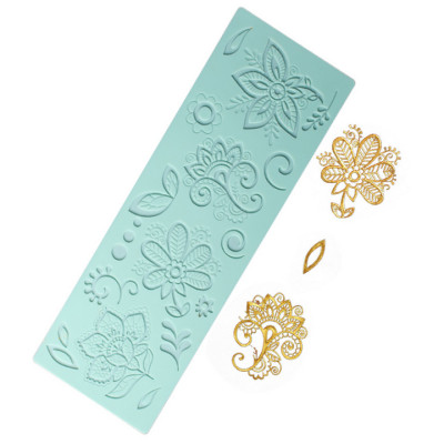 Khuôn silicon làm viền bánh, rau câu hoa văn cổ điển phong cách Châu Âu – Mã số 1913