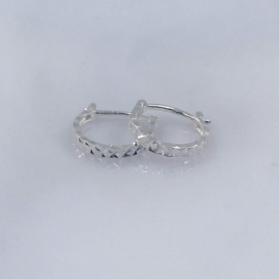  Khuyên Tai Bạc 925 Mo Phay Máy 3D Bản Nhỏ BẠC HIỂU MINH HT352