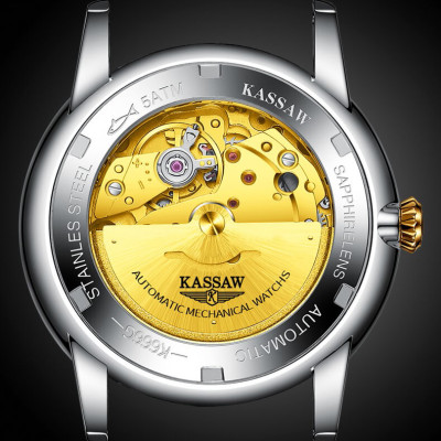 Đồng hồ nam chính hãng KASSAW K666-1 (Mạ vàng 24k)