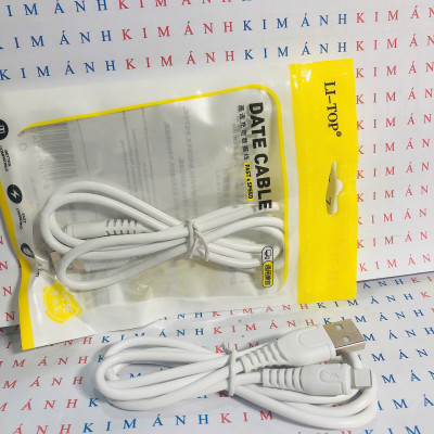 Dây sạc 3A LI-TOP LX33 chân L (Túi), dòng điện 5V- 3A, Kim Ánh cho dùng thử 30 ngày,  hàng chính hãng