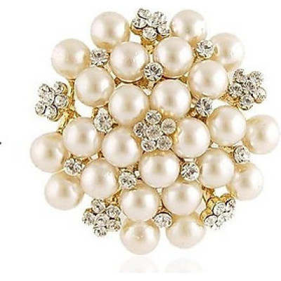 Cài áo hoa tròn đính đá phối đồ công sở hoặc dạ tiệc nhiều mẫu