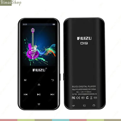 Ruizu D19 - Máy Nghe Nhạc Lossless Siêu Mỏng, Bluetooth 5.0, FM Radio, Thời Lượng Pin 50 Giờ, Bộ Nhớ Trong 16GB - Hàng Chính Hãng