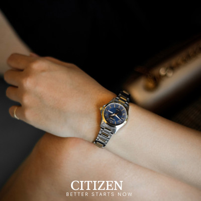 Đồng Hồ Nữ Citizen Dây Thép Không Gỉ EQ0595-55L - Mặt Xanh