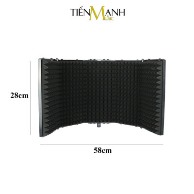 Màng Vách Chắn Tiêu Âm Cho Micro Phòng Thu Loại 5 Cánh Dr.Mic SIC-05 Mic Vocal Booth Màn Tấm Khung Vành Chống Dội, Vang, Tiếng Ồn Hàng Chính Hãng