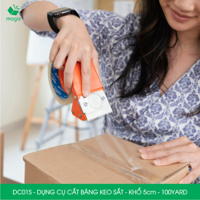 DC01S - Đồ cắt băng keo sắt khổ 5cm loại 100yard - Dụng cụ cắt băng keo, dao cắt băng dính