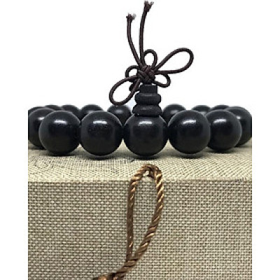 VÒNG TAY GỖ MUN SIZE HẠT 12MM -17 HẠT KATEDA