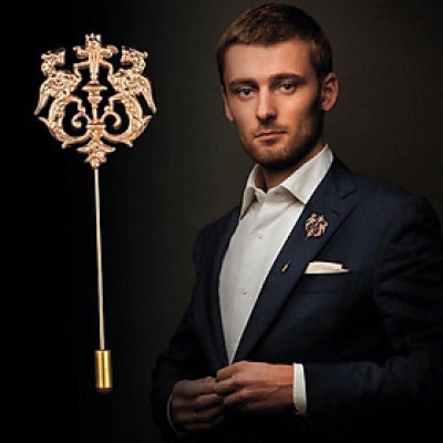 Ghim cài áo Phụ kiện chú rể - ghim cài vest cưới Sư tử anh lịch lãm