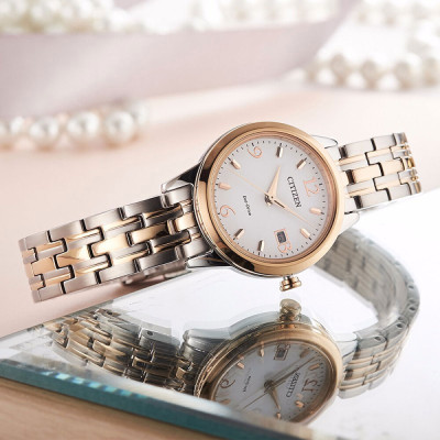 Đồng Hồ Nữ Citizen Dây Thép Không Gỉ EW2234-55A - Mặt Trắng (Sapphire)