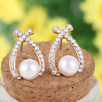 Bông tai đính đá và hạt BT100