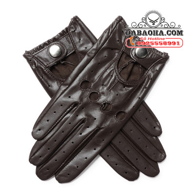 Găng tay nam da cừu nguyên tấm BHYST02 Bao tay lái xe da thật