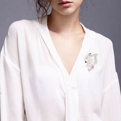 Cài áo nữ thời trang phong cách Hàn Quốc siêu đệp hình HỒ ĐIỆP đính hạt giả đá sang trọng