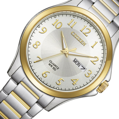 Đồng Hồ Nam Citizen Pin-Quartz Dây Thép Không Gỉ BF2026-89A - Mặt Trắng (41mm)