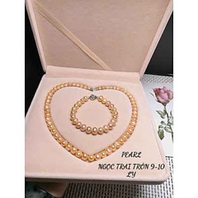 Bộ combo vòng, lắc đeo tay và dây chuyền, chuỗi đeo cổ ngọc trai nuôi tự nhiên