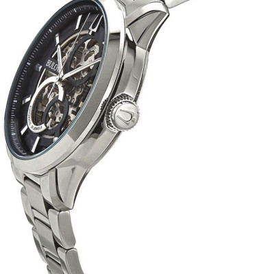 Đồng Hồ Nam Bulova Dây Thép Không Gỉ 96A208 - Mặt Đen