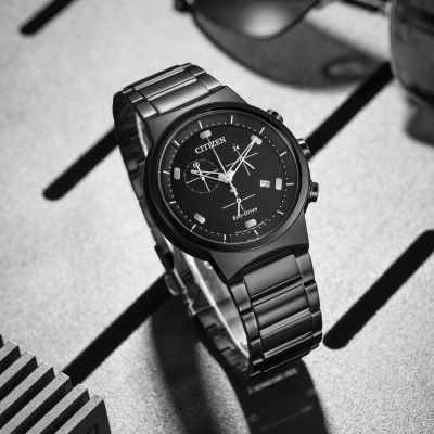 Đồng Hồ Nam Citizen Dây Thép Không Gỉ AT2405-87E - Mặt Đen (Sapphire)