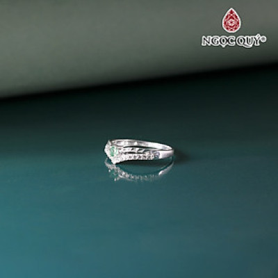 Nhẫn bạc nữ mặt đá Hạt 3mm Ni17 - Ngọc Quý Gemstones
