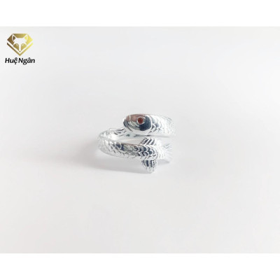 Nhẫn bạc Ý 925 Huệ Ngân -Chú Cá May mắn NMK02
