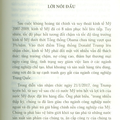 Một Số Chính Sách Kinh Tế Của MỸ Dưới Thời Tổng Thống DONALD TRUMP