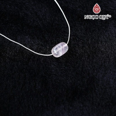 Mặt dây chuyền lu thống đá thạch anh hồng 12x8mm tặng dây bạc mệnh hỏa, thổ - Ngọc Quý Gemstones