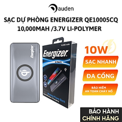 Sạc dự phòng Energizer 10,000mAh /3.7V Li-Polymer - QE10005CQGY - Hàng chính hãng