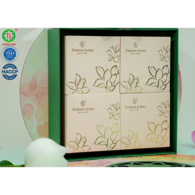 Hộp bánh trung thu 4 bánh 1 trứng 150g - Phát Đạt - Thành Long 600g - Việt Nam