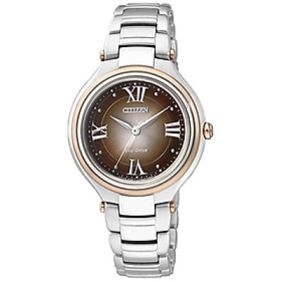 Đồng Hồ Nữ Citizen Dây Thép Không Gỉ FE2047-51W - Mặt Nâu (Sapphire)