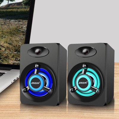 Hàng Chính Hãng - Loa Máy Vi Tính SADA V-118, Hỗ Trợ Led 7 Màu, Âm Thanh Siêu Trầm 
