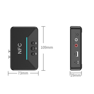 Hàng Chính Hãng - Bộ Thu BT-200-JA Bluetooth 5.0 Phạm Vi Kết Nối 15m Hỗ Trợ Đa Dạng Android Ios Máy Tính Bảng PC TV Hỗ Trợ NFC Đàm Thoại Rảnh Tay Cổng 3.5mm RCA Pin Lithium-Ion 500mAh 10 Tiếng Âm Thanh Hì-Fi Nhỏ Gọn Dễ Dàng Kết Nối - ROGTZ