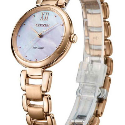 Đồng Hồ Citizen Nữ Dây Kim Loại Máy Eco-Drive EM0533-82Y - Mặt Xà Cừ (Sapphire)