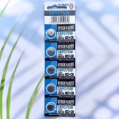 Vỉ 5 Viên Pin SR927SW / 395 / G7 Maxell Nhật Bản 1.55V Đồng Hồ Đeo Tay