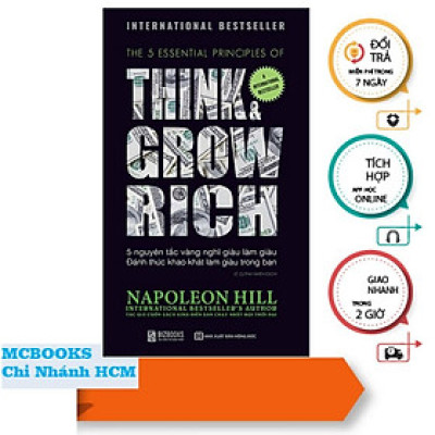 Sách - 5 Nguyên Tắc Vàng Nghĩ Giàu Làm Giàu - Đánh Thức Khao Khát Làm Giàu Trong Bạn - MCBooks