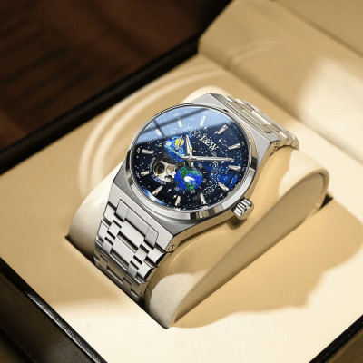 Đồng hồ nam chính hãng IW CARNIVAL IW708G-2 Kính sapphire ,chống xước ,Chống nước 50m ,Bảo hành 24 tháng,Máy cơ (Automatic),dây kim loại thép không gỉ 316L, thiết kế đơn giản dễ đeo