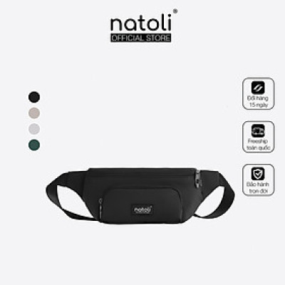 Túi bao tử unisex Cali Cross Bag chính hãng NATOLI nhiều ngăn chống nước thời trang đơn giản cao cấp