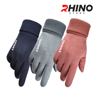 Găng tay da lộn giữ ấm mùa đông Rhino G801 nam nữ, chống gió