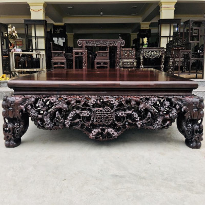 Sập Nằm Thập Điểu Quần Mai Cỡ Đại Gỗ Gụ Nam Phi