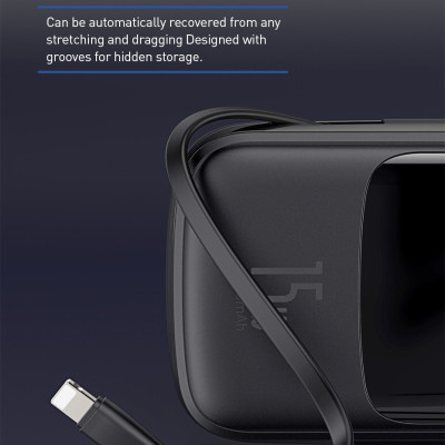 Pin sạc dự phòng BASEUS Qpow Digital Display 3A 10.000MAH kèm cable iPhone - Hàng chính hãng