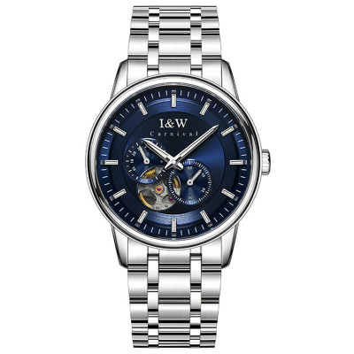 Đồng Hồ Nam I&W Carnival 706G Chính Hãng Full Box Chống Nước Kính Chống Xước Dây Thép Cao Cấp BH 60T (Máy Cơ Tự Động)