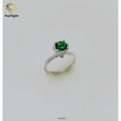 Nhẫn bạc Ý 925 Huệ Ngân - 4 chấu vương miên đá 6li RR1282