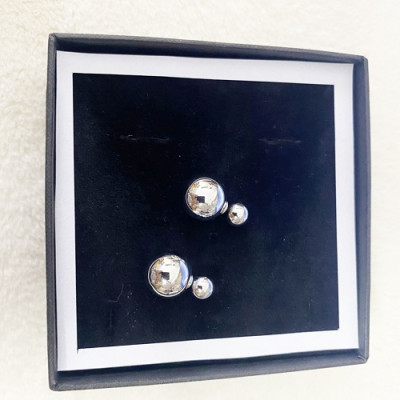 Bông tai ngọc trai châu màu chrome