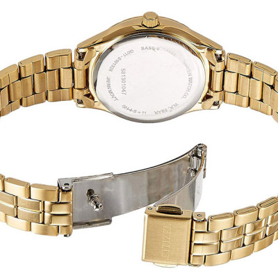 Đồng Hồ Nữ Citizen Đính Đá Swarovski Dây Thép Không Gỉ EU6042-57E - Mặt Đen