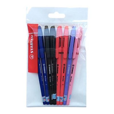 Bộ 8 bút bi nắp STABILO Re-Liner F (BP868F-C8)