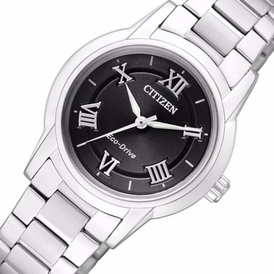 Đồng Hồ Nữ Citizen Dây Thép Không Gỉ FE2010-51E - Mặt Đen