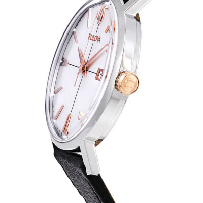 Đồng Hồ Nam Bulova Dây Da 98B254 - Mặt Trắng