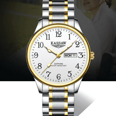 Đồng hồ nam hãng KASSAW K612-1 Kính sapphire ,chống xước,Chống nước 50m ,Bảo hành 24 tháng,dây kim loại ,máy (Quartz),Thiết kế đơn giản và sang trọng