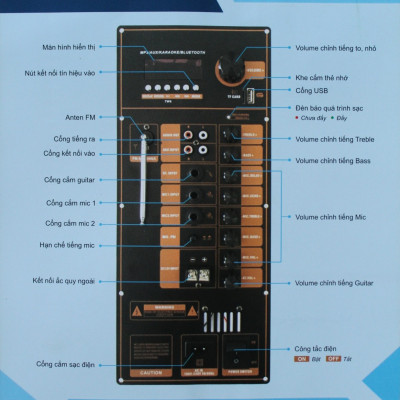 Loa Kéo Di Động Karaoke Bass 40 BMD LK-40B80 (800W) 4 Tấc - Màu Ngẫu Nhiên - Chính Hãng