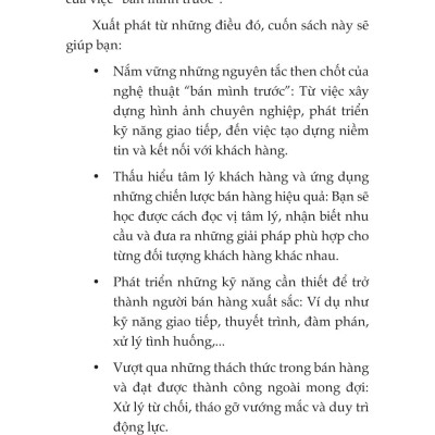 Sách - Người Bán Hàng Giỏi Phải "Bán Mình" Trước - Nguyên Tắc Quan Trọng Để Trở Thành Người Bán Hàng Xuất Sắc