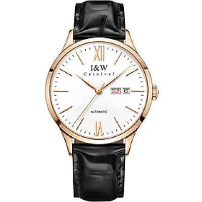 Đồng hồ nam chính hãng IW CARNIVAL IW529G-1 Kính sapphire ,chống xước ,Chống nước 30m ,Bảo hành 24 tháng,Máy cơ (Automatic),dây da cao cấp, thiết kế đơn giản dễ đeo